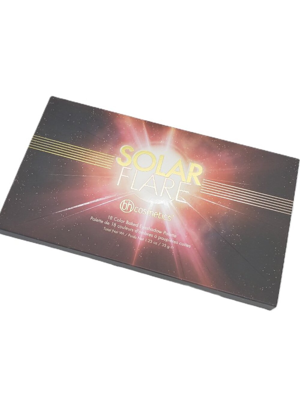 BH Cosmetics Solar Flare 18 Colors Baked Eyeshadow Palette Metallic Warm Shades